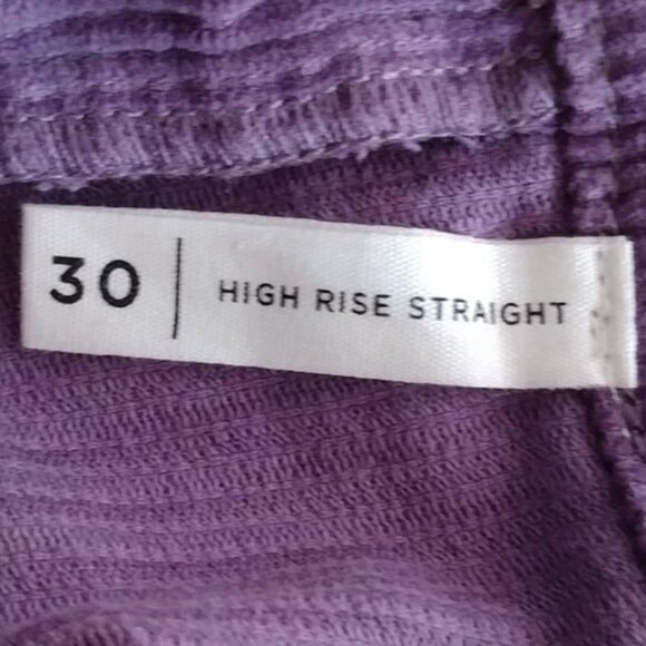 Pac Sun Women's Lavender Corduroys Button Fly Raw Hem Pants Size 12 - Picture 6 of 10